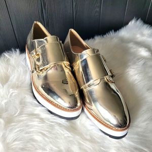 NWT ALDO Mirrored Platform Loafer-Style Shoes (7.5)